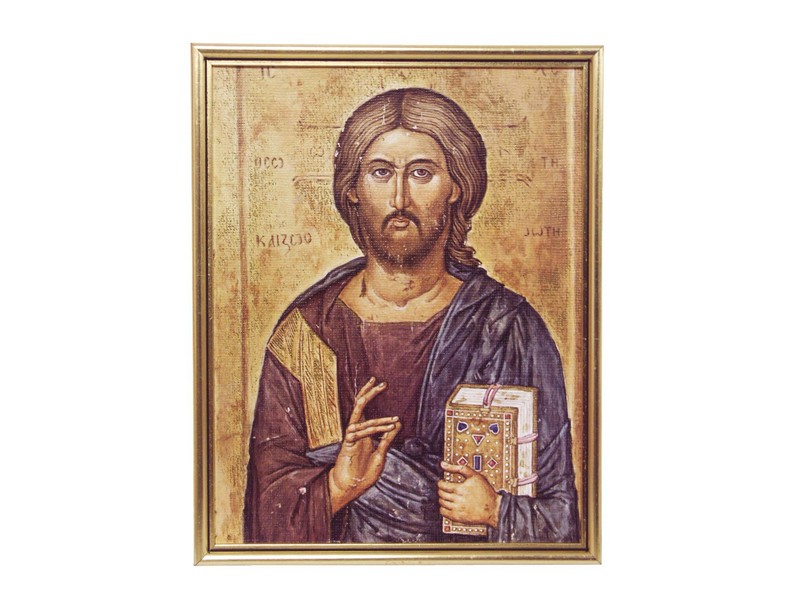 Bildblatt Christus Golddruck 35x28 ICON07