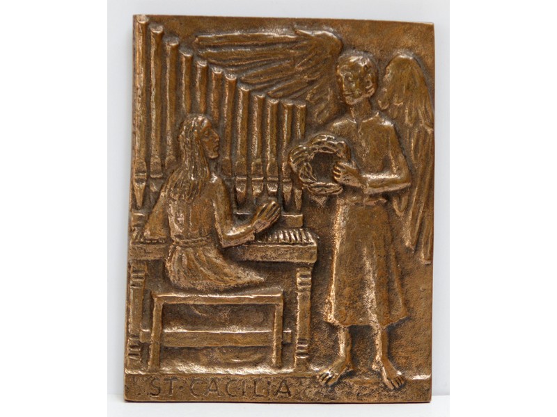 Bronze-Relief Cäcilia 12x10 cm Bronze-Relief Cäcilia 12x10 cm