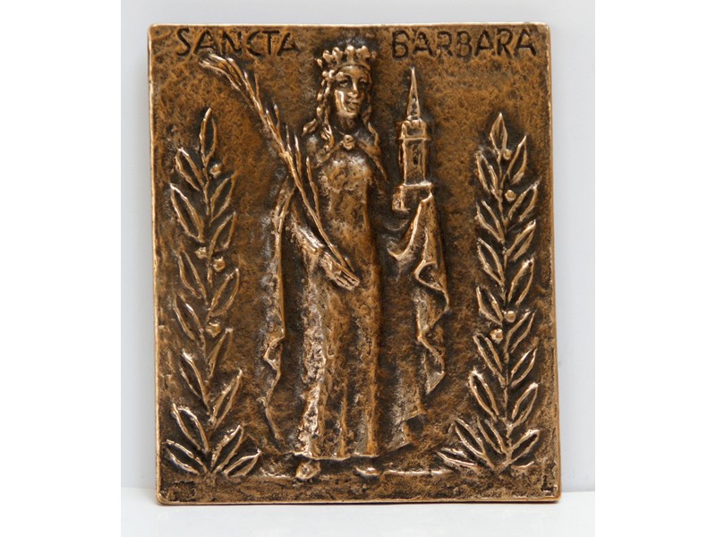 Bronze-Relief Barbara 12x10 cm