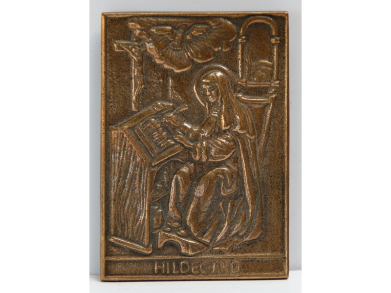 Bronze-Relief Hildegard 8,5 x 6 cm