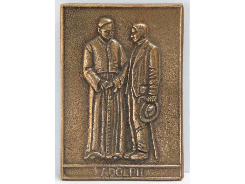 Bronze-Relief Adolf Kolping 8,5 x 6 cm