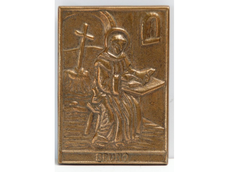 Bronze-Relief Bruno 8,5 x 6 cm