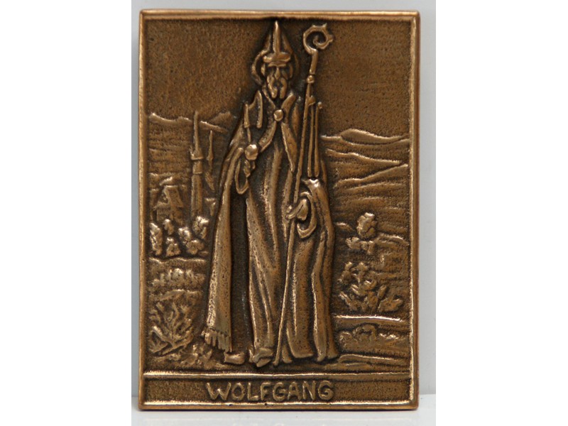 Bronze-Relief Wolfgang 8,5 x 6 cm