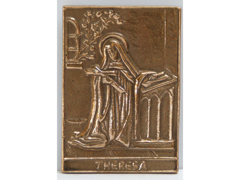 Bronze-Relief Theresa 8,5 x 6 cm