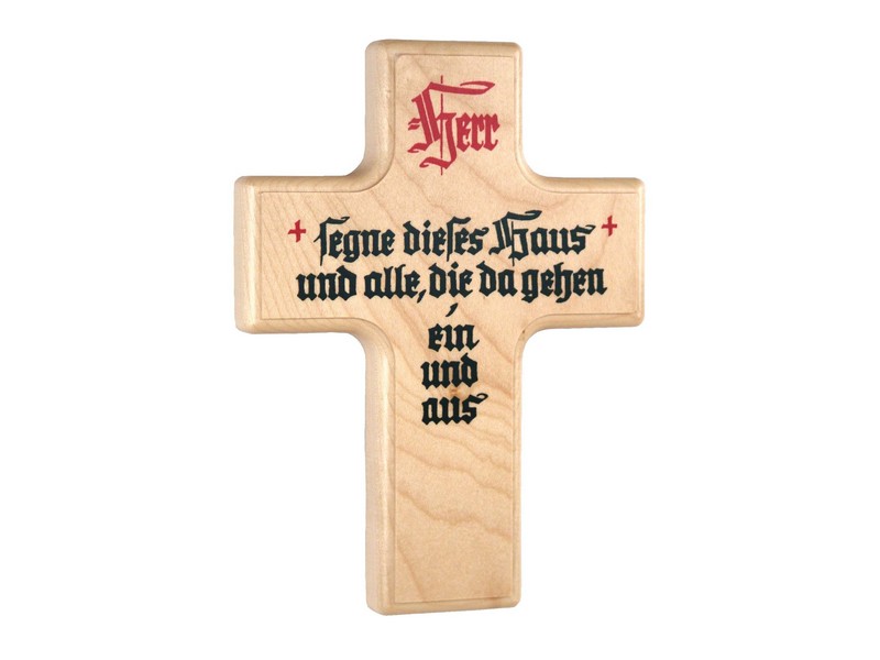 Haussegenkreuz groß, hell 18 cm