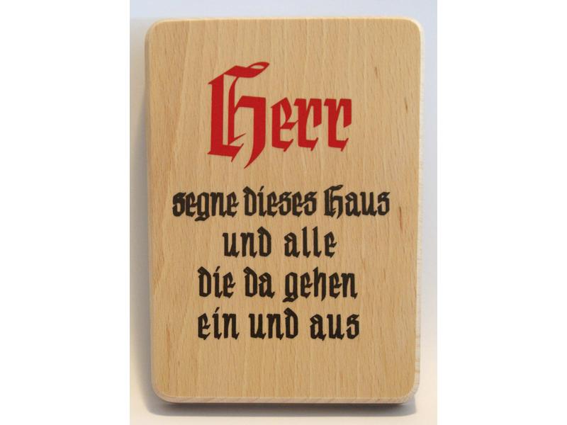 Holzspruch 'Herr segne dieses Haus...' 15x11 cm Holzspruch 'Herr segne dieses Haus...' 15x11 cm