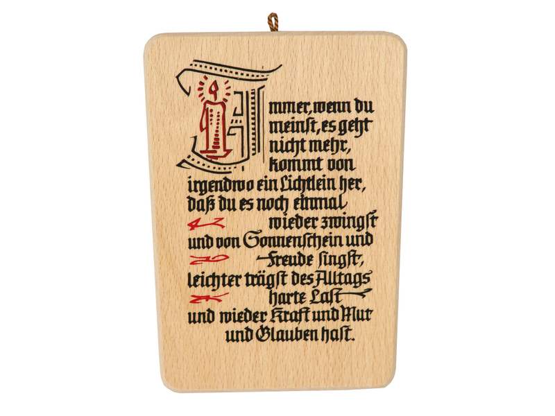 Holzspruch 15cm 'Immer, wenn du meinst ...' Holzspruch 15cm 'Immer, wenn du meinst ...'