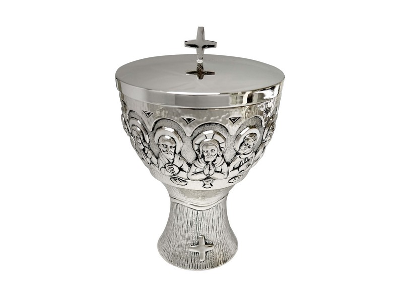 Ciborium mit Jesus und 12 Apostel H: 17 cm ø 11,5 cm Ciborium mit Jesus und 12 Apostel H: 17 cm ø 11,5 cm