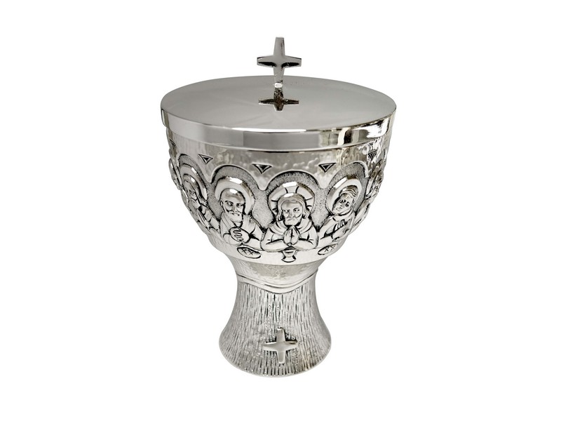 Ciborium mit Jesus und 12 Apostel H: 17 cm ø 11,5 cm