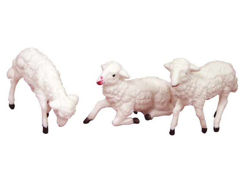 Schaf bemalen 4 x 3 cm für 6 u. 7 cm Figuren
