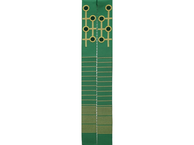 Stola grün gew. Goldstreifen u. Ornament Stola grün gew. Goldstreifen u. Ornament