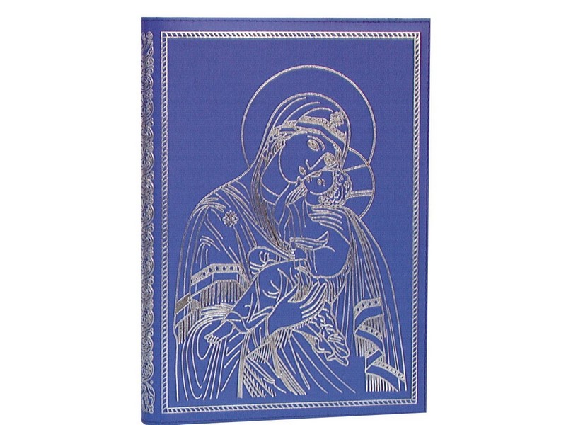 Ledereinband f. Marienlektionar, blau Ledereinband f. Marienlektionar, blau