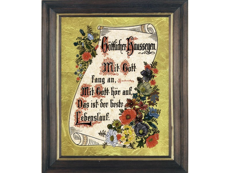 Hintergl. 'Göttlicher Haussegen' Gr.: 4 42x34 cm Hintergl. 'Göttlicher Haussegen' Gr.: 4 42x34 cm
