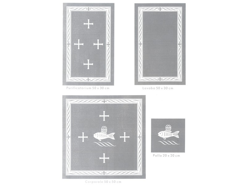 Corporale gewebt Fisch 50x50 cm Corporale gewebt Fisch 50x50 cm