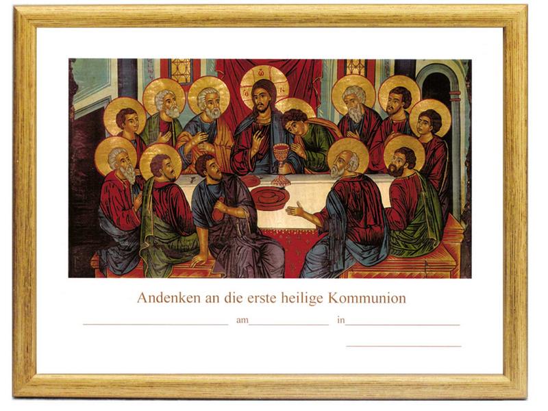 Bildtafel Byzantinisches Abendmahl-Ikone 26 x 18cm