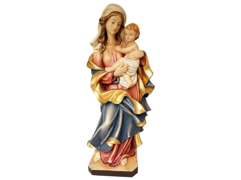Madonna mit Kind geschnitzt 25 cm bemalt