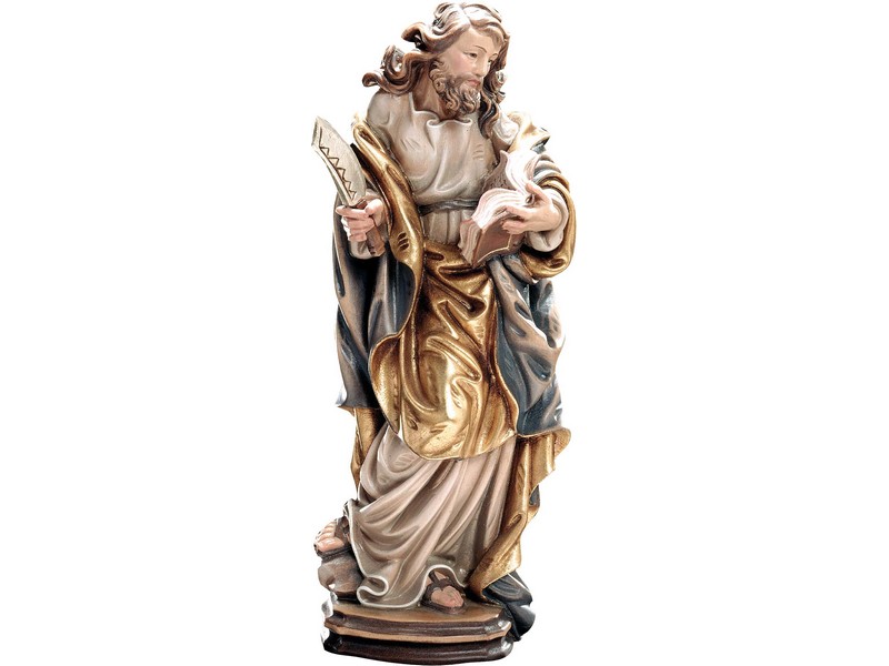 Hl. Bartholomäus, 40 cm, bemalt, holzgeschnitzt Hl. Bartholomäus, 40 cm, bemalt, holzgeschnitzt