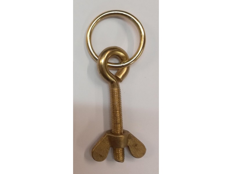 Ringschraube mit Flügelm. 7,5 cm mit Ring 10 cm, Gewinde M8 Ringschraube mit Flügelm. 7,5 cm mit Ring 10 cm, Gewinde M8