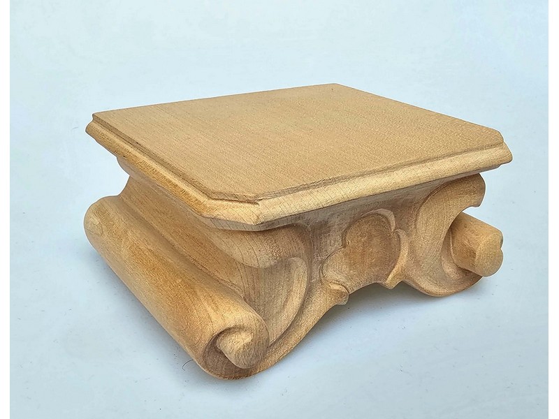 Barockkonsole Holz, 11x9x6 cm, für 30 cm Figuren, natur *v*