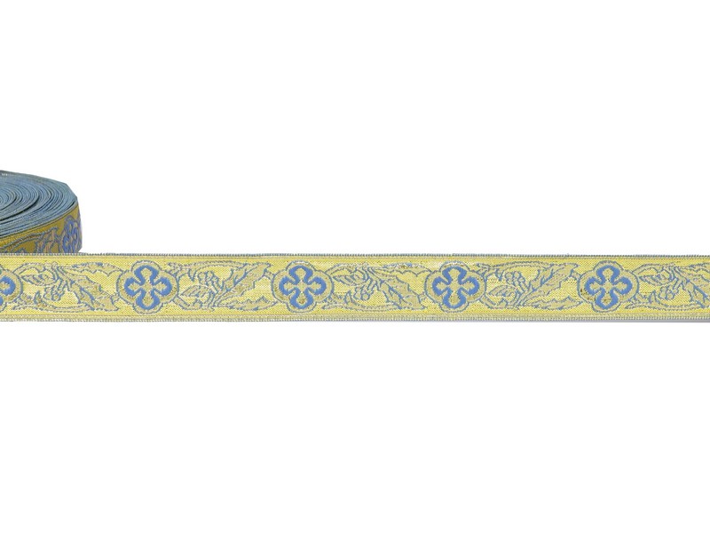 Borte gold/blau 2,5 cm