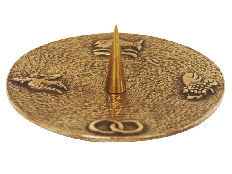 Kerzenleuchter Bronze mit Symbolen 11 cm Kerzenleuchter Bronze mit Symbolen 11 cm