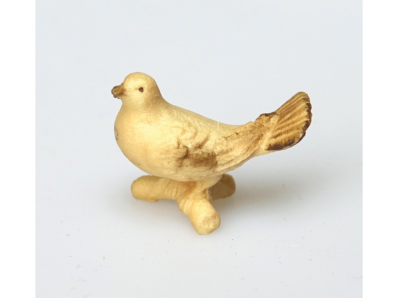 Taube n.v.schauend für 10 cm Figuren mehrfärbig-gebeizt