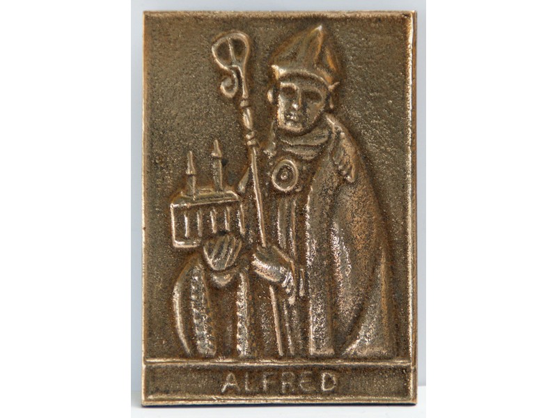 Bronze-Relief Alfred 8,5 x 6 cm