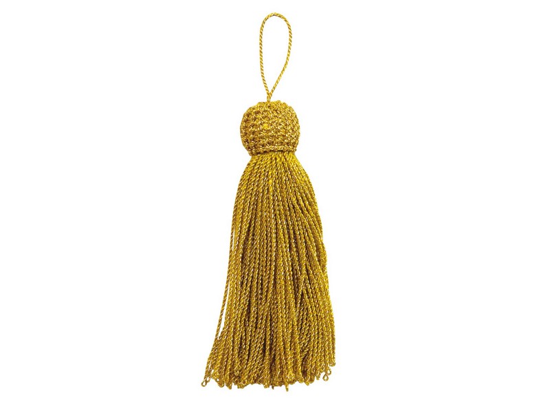 Quaste 10 cm Gespinstfransen gold Quaste 10 cm Gespinstfransen gold