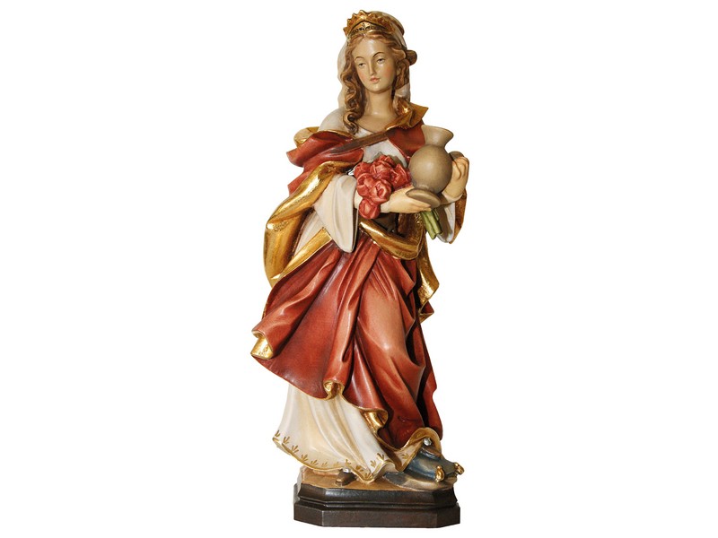 Hl. Elisabeth, 15 cm, bemalt, holzgeschnitzt Hl. Elisabeth, 15 cm, bemalt, holzgeschnitzt