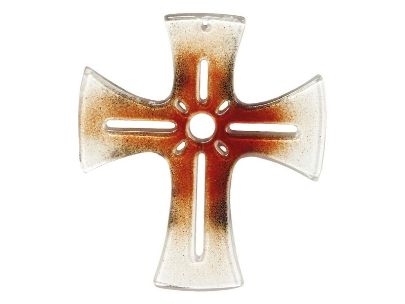 Glaskreuz rot, durchbrochen 20,5 x 18,5 cm Glaskreuz rot, durchbrochen 20,5 x 18,5 cm