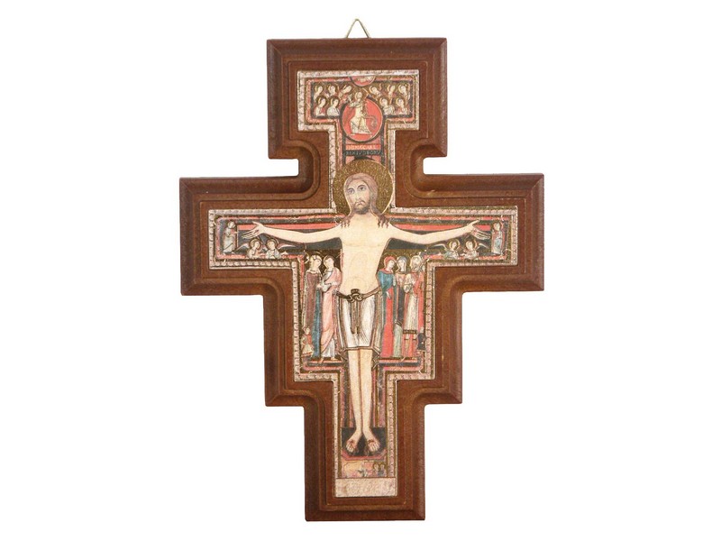 Franziskuskreuz, braun, ca. 13,5 x 10 x 1 cm Franziskuskreuz, braun, ca. 13,5 x 10 x 1 cm
