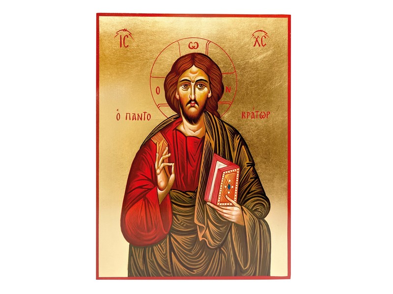 Ikone handbemalt, mit Zertifikat, Christus 30x40 cm Ikone handbemalt, mit Zertifikat, Christus 30x40 cm