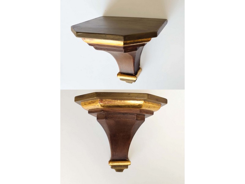 Wandkonsole 13,5x14x12 cm Polimentfassung Wandkonsole 13,5x14x12 cm Polimentfassung