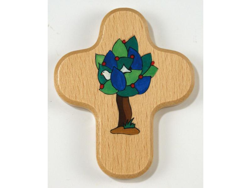 Holzkreuz \'Lebensbaum\', 11 cm *v*