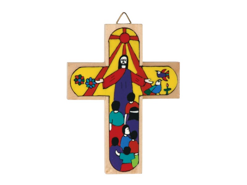 Holzkreuz Christus, 12,5x9 cm