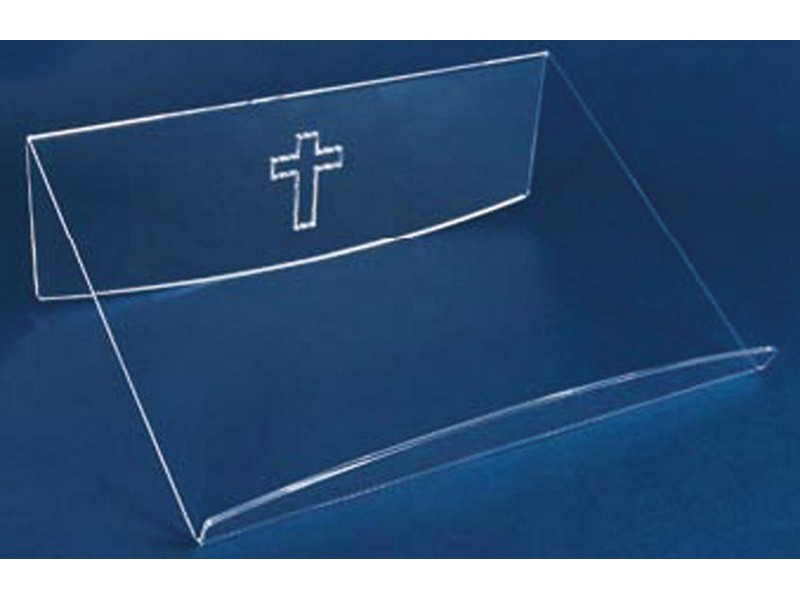 Plexiglaspult mit graviertem Kreuz, 38x27,5x13,5cm Plexiglaspult mit graviertem Kreuz, 38x27,5x13,5cm
