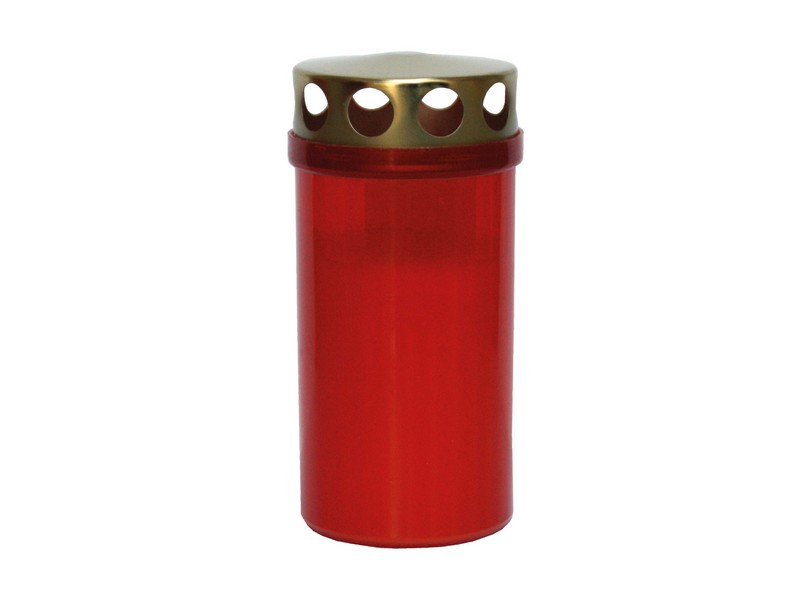 Ewiglicht-Tagebrenner rot mit Deckel, BD: ca. 2 Tg. Ewiglicht-Tagebrenner rot mit Deckel, BD: ca. 2 Tg.