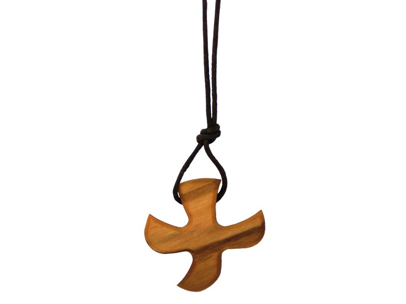 Kreuzchen Taizé, Olivenholz mit Band, 2,7x2,9 cm Kreuzchen Taizé, Olivenholz mit Band, 2,7x2,9 cm