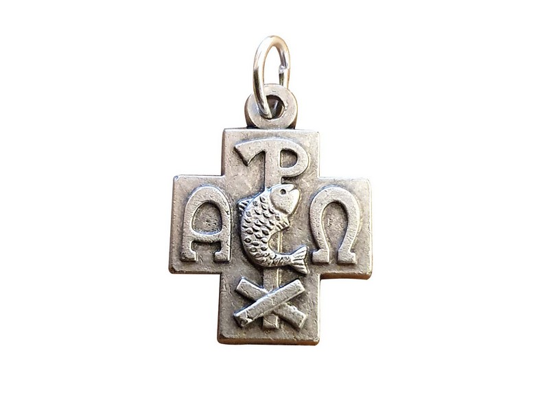 Kreuz-Anhänger vernickelt, PX AO 2cm Kreuz-Anhänger vernickelt, PX AO 2cm