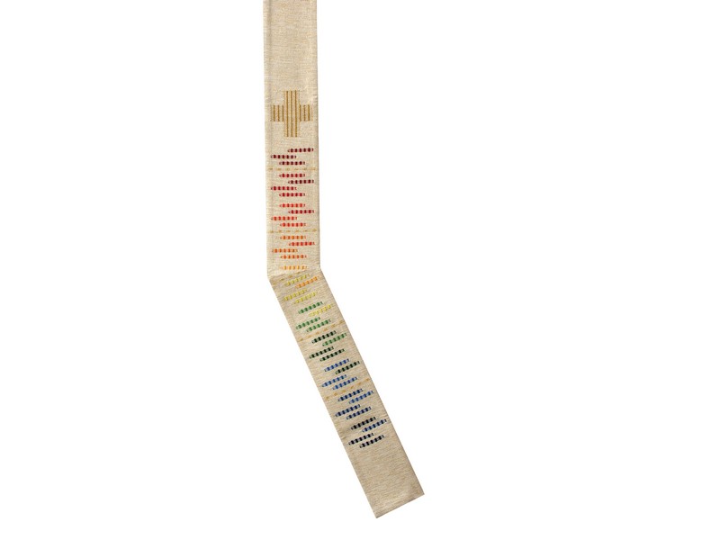 Diakonstola Regenbogen, Stoff beige/Goldlurex Diakonstola Regenbogen, Stoff beige/Goldlurex
