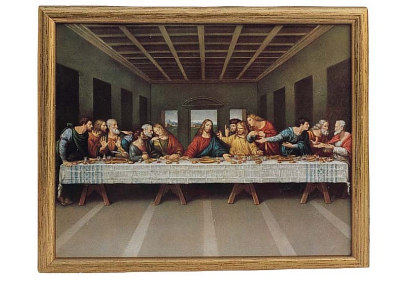 Bildtafel Abendmahl Leonardo da Vinci 25x20