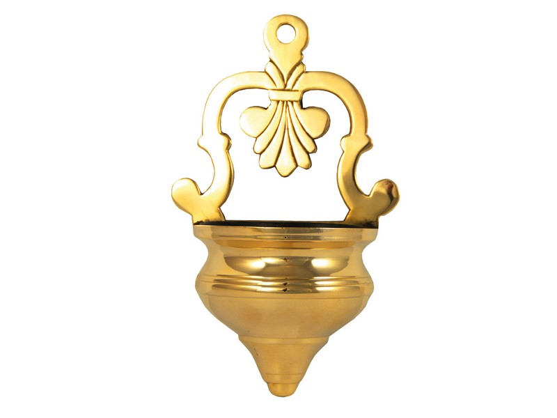 Weihwasserbecken Messing , H: 17 cm