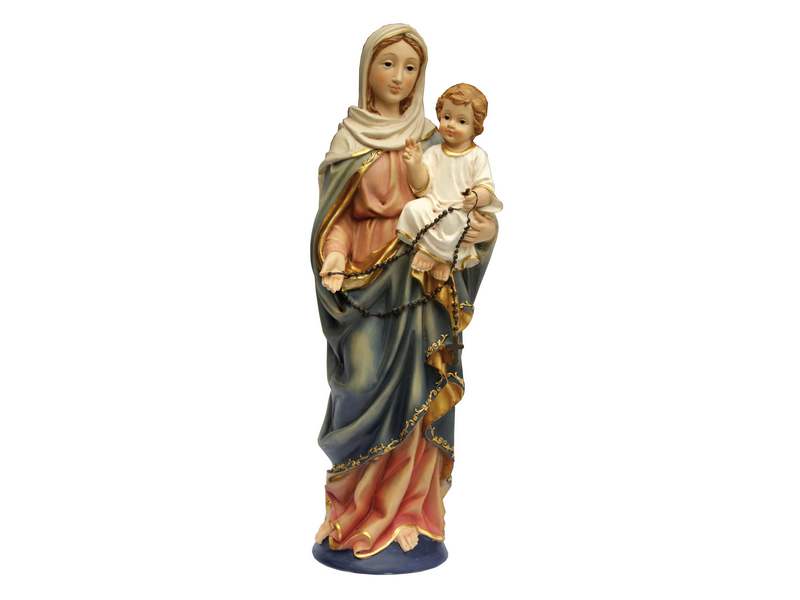 Madonna mit Kind, Kunstguss bemalt 38cm