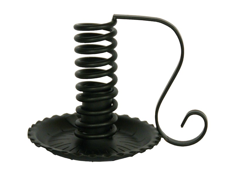 Kerzenleuchter Spirale schwarz, H: 12 cm