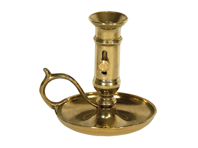 Kerzenleuchter Messing H: 11cm, mit Schiebeelement
