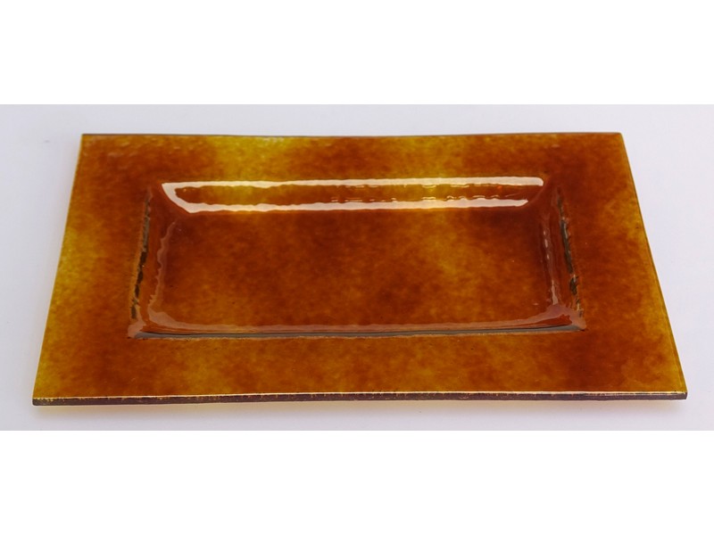 Glasschale rechteckig 14x22 cm topas Glasschale rechteckig 14x22 cm topas