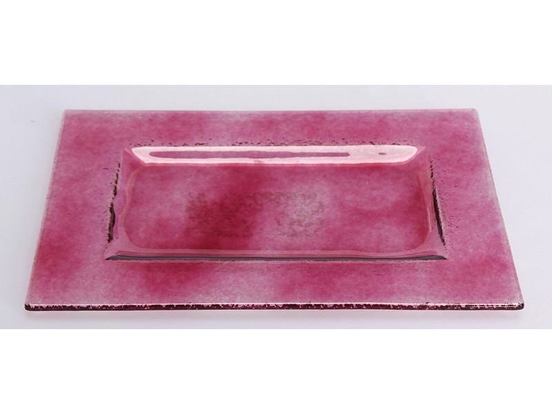 Glasschale rechteckig 14x22 cm goldrubin Glasschale rechteckig 14x22 cm goldrubin