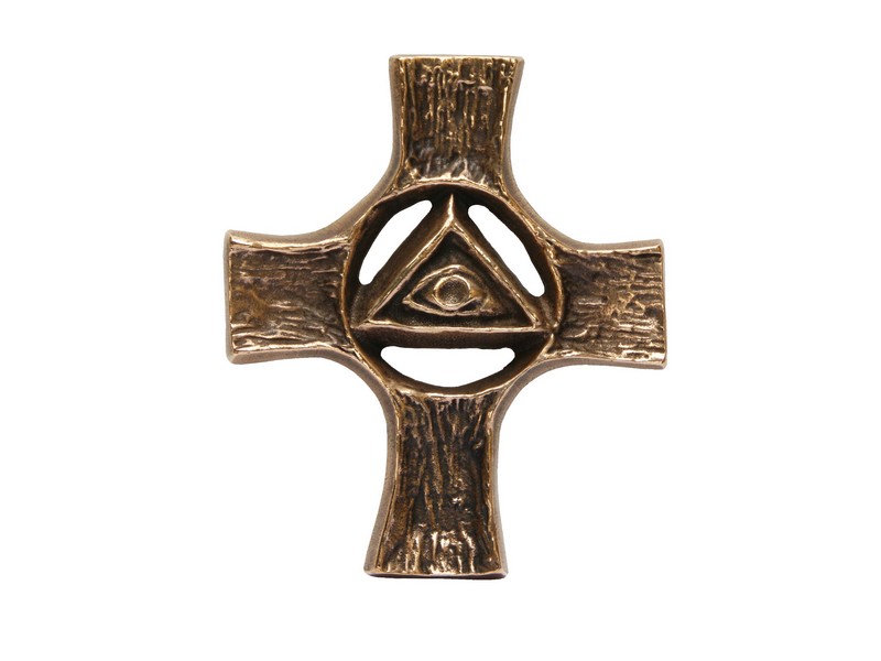 Bronzekreuz, 'Gottes Auge', 13 cm - Sonderangebot *v*