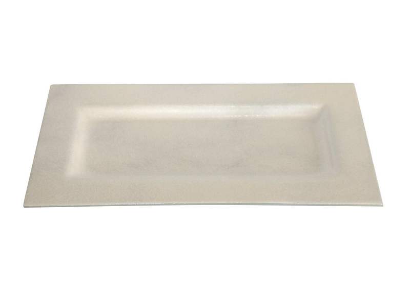 Glasteller rechteckig 29x15 cm, weissopal Glasteller rechteckig 29x15 cm, weissopal