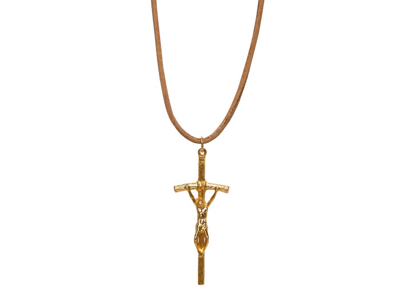 Pastoralkreuz goldfärbig 5,5x2,5 cm Pastoralkreuz goldfärbig 5,5x2,5 cm